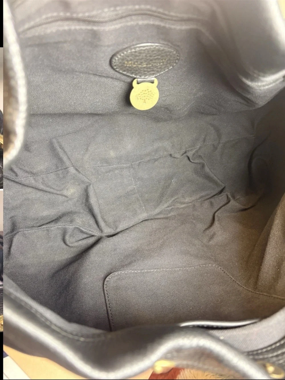 Mulberry Dark Brown Pebbled Leather Hobo with Brass Plaque